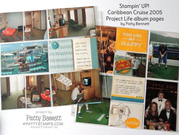Caribbean Cruise 2005 with Stampin' Up! - Memory Keeping with Project Life Happy Times kit by Patty Bennett #PLXSU