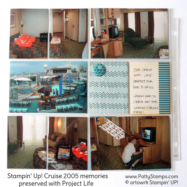 Caribbean Cruise 2005 with Stampin' Up! - Memory Keeping with Project Life Happy Times kit by Patty Bennett #PLXSU