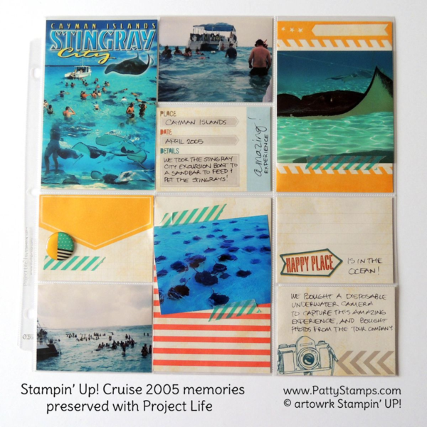 Caribbean Cruise 2005 with Stampin' Up! - Memory Keeping with Project Life Happy Times kit by Patty Bennett #PLXSU