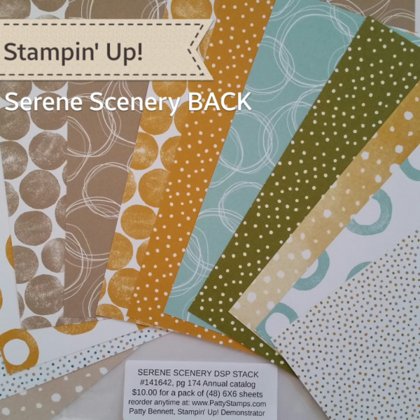 Stampin' UP! Serene Scenery Designer Series Paper Pack great for card making and crafting projects, shop online at www.PattyStamps.com