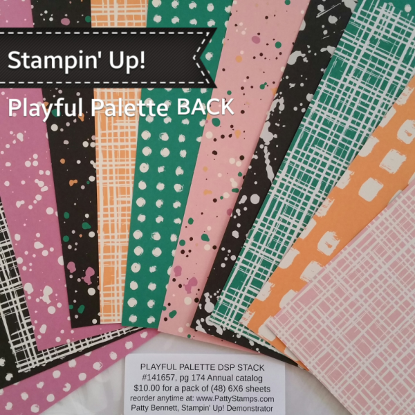 Stampin' UP! Playful Palette Designer Series Paper Pack great for card making and crafting projects, shop online at www.PattyStamps.com