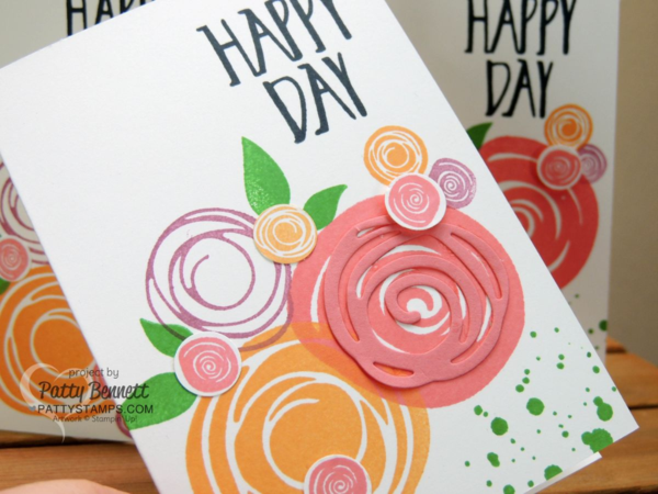 Swirly Scribbles flower note Cards with Swirly Bird and Perfectly Wrapped stamp sets, new from Stampin' Up! In Color combo: Sweet Sugarplum, Peekaboo Peach and Flirty Flamingo Swirly Scribbles flower note Cards with Swirly Bird and Perfectly Wrapped stamp sets, new from Stampin' Up! In Color combo: Sweet Sugarplum, Peekaboo Peach and Flirty Flamingo