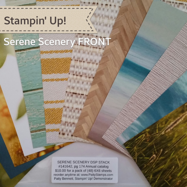 Stampin' UP! Serene Scenery Designer Series Paper Pack great for card making and crafting projects, shop online at www.PattyStamps.com