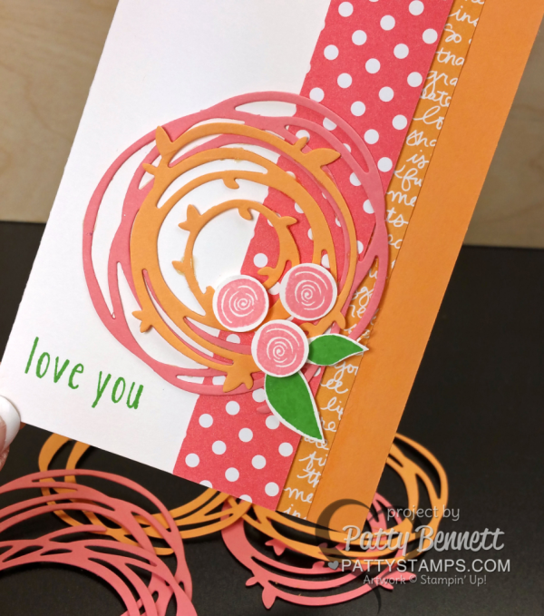 Swirly Scribbles and Swirly Bird note card featuring Stampin' Up! in color combo, blog hop brought to you by the Color Fuse team!