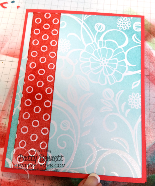 Irresistibly Floral paper colored with the foam brayer from Stampin Up. handmade card by Patty Bennett at pattystamps.com Irresistibly Floral paper colored with the foam brayer from Stampin Up. handmade card by Patty Bennett at pattystamps.com