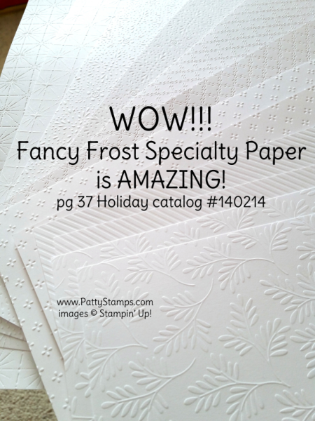 142014 Fancy Frost Paper - Stampin' Up! Holiday catalog 142014 Fancy Frost Paper - Stampin' Up! Holiday catalog
