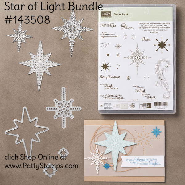 143508 Star of Light bundle from Stampin Up - great for Christmas and holiday cards 143508 Star of Light bundle from Stampin Up - great for Christmas and holiday cards