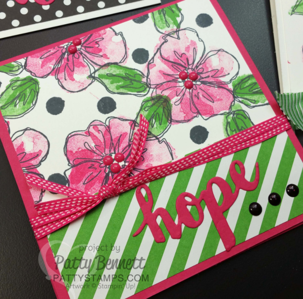 One Sheet Wonder note cards featuring Stampin' Up! Penned & Painted stamp set, by Patty Bennett at www.PattyStamps.com