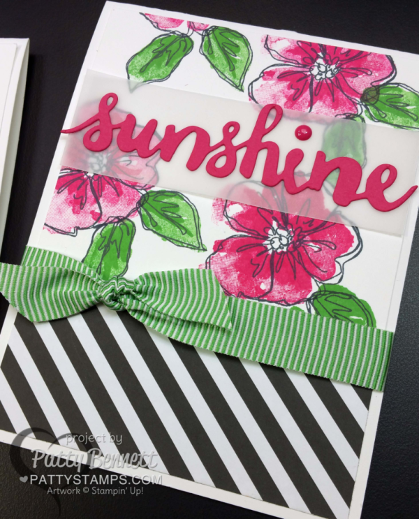 One Sheet Wonder note cards featuring Stampin' Up! Penned & Painted stamp set, by Patty Bennett at www.PattyStamps.com