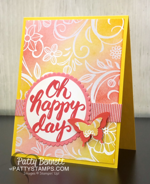 Video Tutorial for Irresistibly Floral Happy Day cards by Patty Bennett. Learn how to color this great emboss resist paper! www.pattystamps.com Video Tutorial for Irresistibly Floral Happy Day cards by Patty Bennett. Learn how to color this great emboss resist paper! www.pattystamps.com