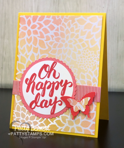 Video Tutorial for Irresistibly Floral Happy Day cards by Patty Bennett. Learn how to color this great emboss resist paper! www.pattystamps.com Video Tutorial for Irresistibly Floral Happy Day cards by Patty Bennett. Learn how to color this great emboss resist paper! www.pattystamps.com