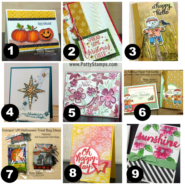 September stamped project review from PattyStamps.com - vote for your favorite stampin' Up! project!