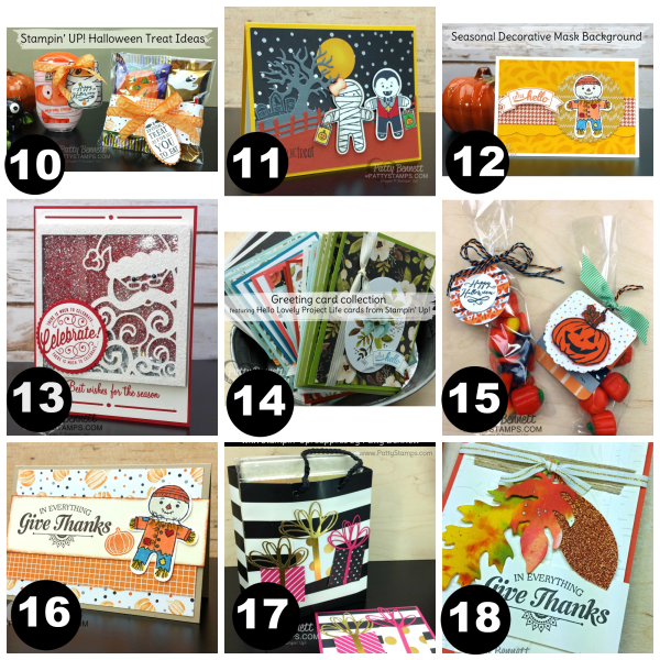 September stamped project review from PattyStamps.com - vote for your favorite stampin' Up! project!