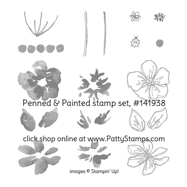 Penned and painted stamp set stampin up