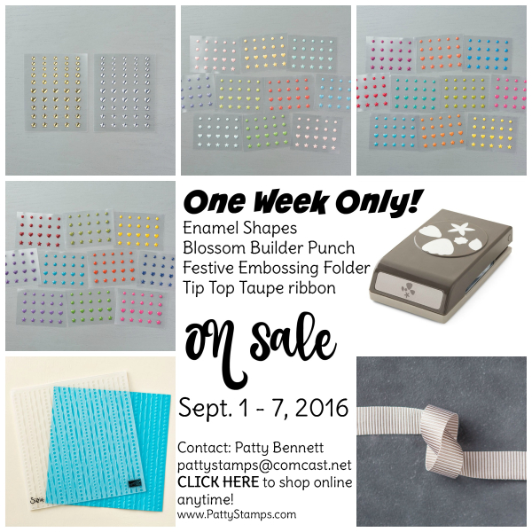 Sept 1 to 7 on sale stampin up pattystamps shop