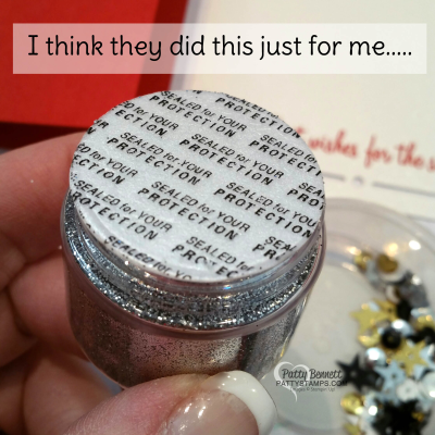 Shaker card glitter Sealed for your Protection.. LOL