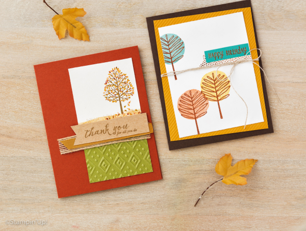 Totally Trees stamp set from Stampin' Up! - handmade fall card ideas. click shop online at www.pattystamps.com Totally Trees stamp set from Stampin' Up! - handmade fall card ideas. click shop online at www.pattystamps.com