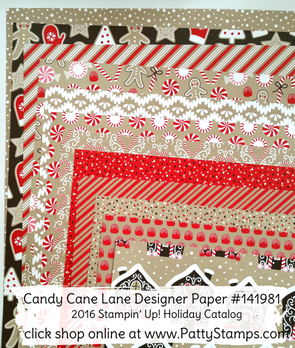 141981 Candy Cane Lane designer paper Stampin Up