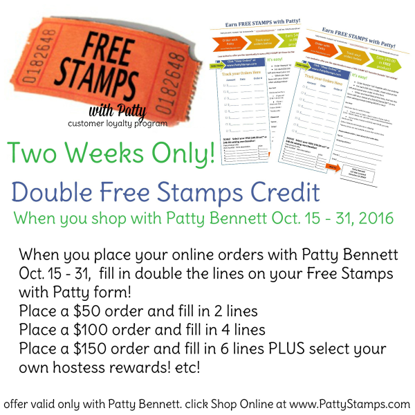 Double Free Stamps with Patty customer appreciation form
