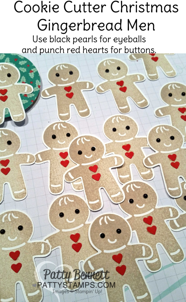 Tips for the Stampin' UP! Christmas Card featuring Cable Knit embossing folder, Cookie Cutter Christmas gingerbread man and Jolly Hat punch, by Patty Bennett