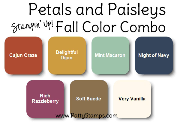 Petals and paisleys color combo stampin up pattystamps