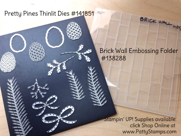 Pretty pines brick embossing folder stampin up pattystamps Pretty pines brick embossing folder stampin up pattystamps