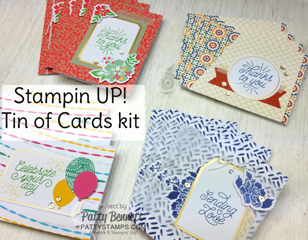 Stampin Up! Tin of Cards kit - create 16 handmade cards! On Sale through Oct. 5, 2016. Stampin Up! Tin of Cards kit - create 16 handmade cards! On Sale through Oct. 5, 2016.