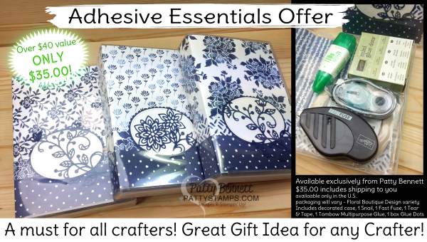 Adhesive essentials kit offer pattystamps stampin up