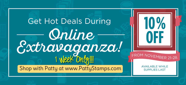 10 percent online extravaganza pattystamps stampin up