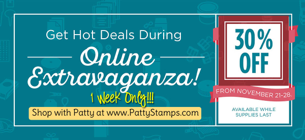 30 percent online extravaganza pattystamps stampin up