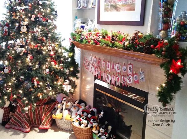 DIY Christmas Decor Banner featuring Stampin' Up! Banner & Large Letter framelits with Candy Cane Lane paper, Cookie Cutter Christmas bundle and Jolly Hat punch. DIY Christmas Decor Banner featuring Stampin' Up! Banner & Large Letter framelits with Candy Cane Lane paper, Cookie Cutter Christmas bundle and Jolly Hat punch.