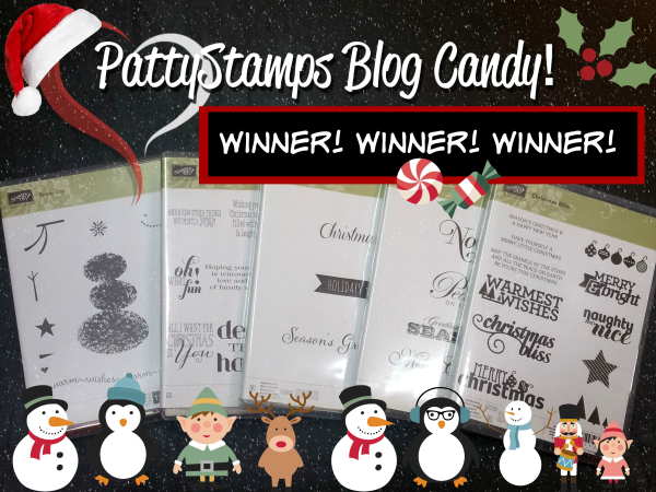 Blog candy christmas stamp sets pattystamps stampin up dec 2016 winner