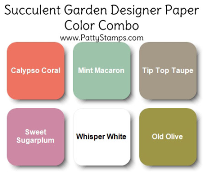 Stampin' Up! Succulent Garden designer paper color combo