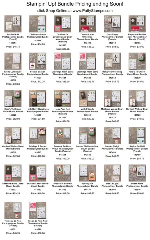 Year end close out bundles stampin up pattystamps Year end close out bundles stampin up pattystamps