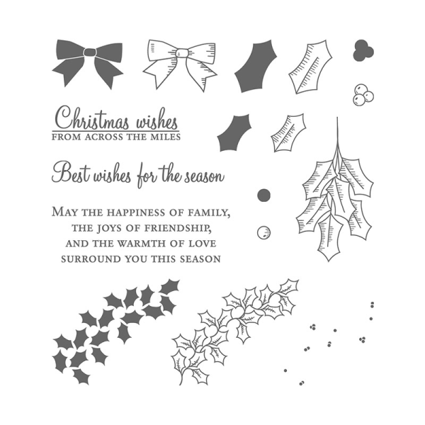 Christmas stamp set from Stampin' Up! Holly Berry Happiness - click shop online at  www.PattyStamps.com and order #142061 or save 10% and order the bundle with matching punch #143505