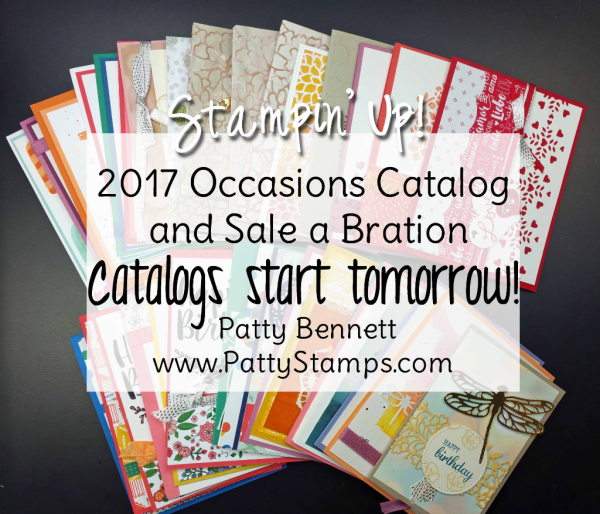 Stampin' UP! 2017 Sale a Bration and Occasions catalog begins Jan. 4, 2017