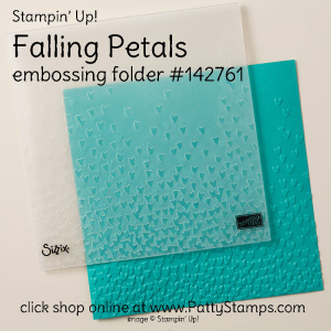 142761 falling petals embossing folder stampin up pattystamps
