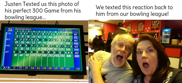 300 Game Text from Justen, Patty and Eric's reaction!