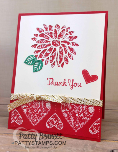 Stampin' Up! Sending Love paper stack Thank You Card ideas featuring Stylish Stems framelit flowers, by Patty Bennett Stampin' Up! Sending Love paper stack Thank You Card ideas featuring Stylish Stems framelit flowers, by Patty Bennett