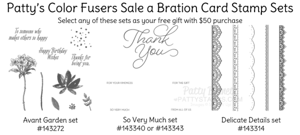 Stampin' UP! Sale-a-Bration stamp sets Avant Garden, Delicate Details and So Very Much stamp sets featured.
