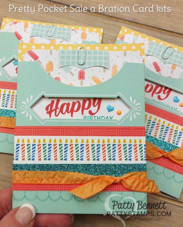 Pretty Pocket Card Kit birthday card idea featuring Stampin' UP! Sale-a-Bration 2017 and Occasions catalog products by Patty Bennett