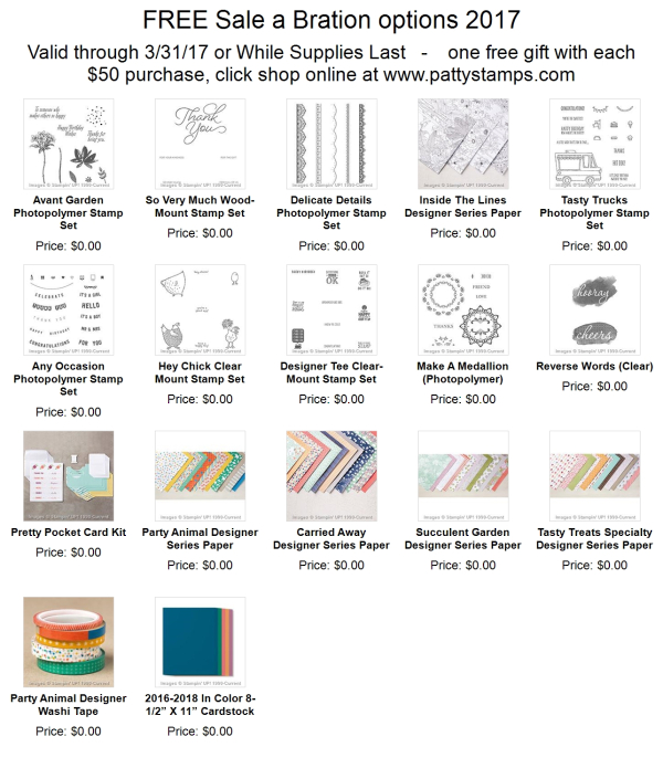 March sale a bration stampin up additional products pattystamps