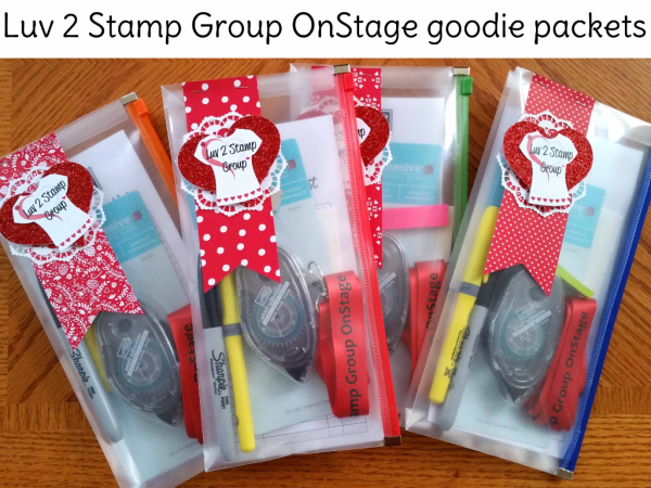 Stampin' UP! OnStage Goodie Packets for my Luv 2 Stamp Group demonstrators, April 2017