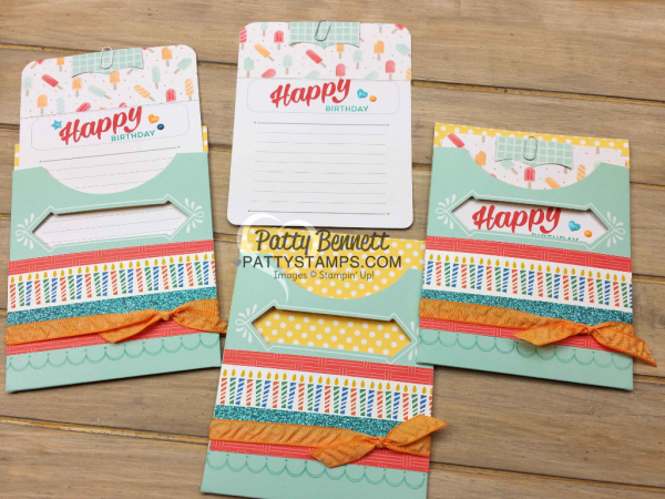 Pretty Pocket Card Kit birthday card idea featuring Stampin' UP! Sale-a-Bration 2017 and Occasions catalog products by Patty Bennett