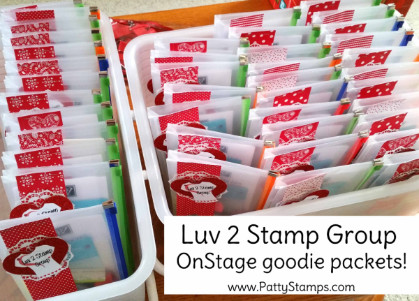 Stampin' UP! OnStage Goodie Packets for my Luv 2 Stamp Group demonstrators, April 2017