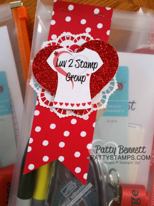 Cute Custom T-Shirt Builder and heart tags for the Stampin' UP! OnStage Goodie Packets for my Luv 2 Stamp Group demonstrators, April 2017