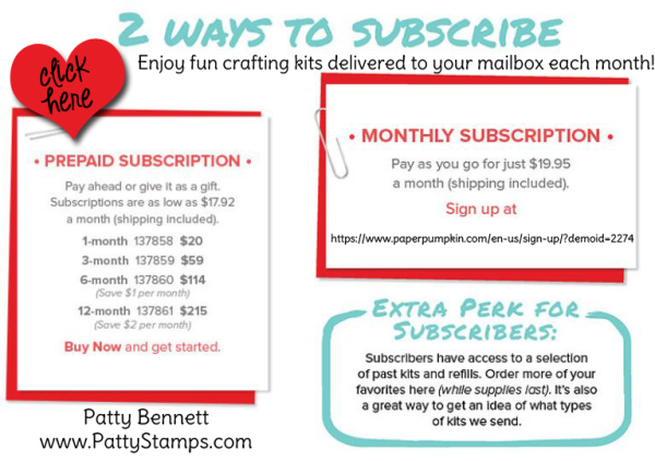 Click subscribe to paper pumpkin stampin up kit pattystamps copy