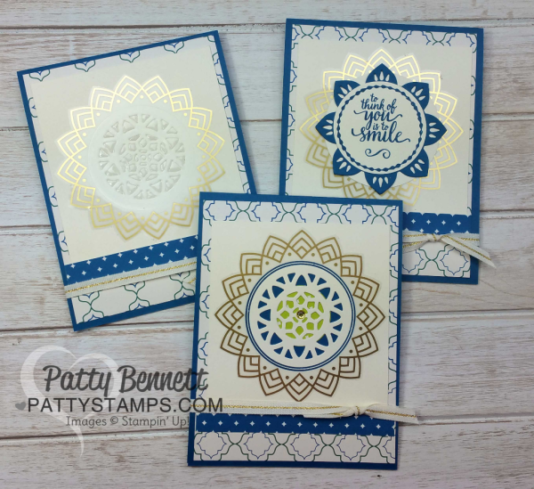 Eastern Palace Medallion card ideas - new from Stampin Up!  Cards by Patty Bennett