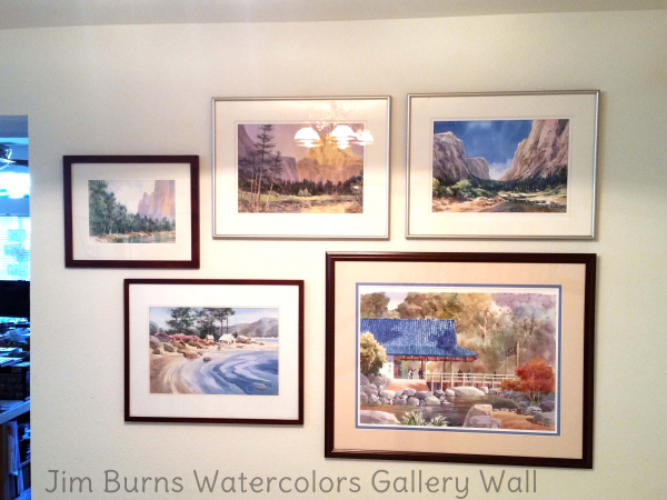 Jim burns watercolors gallery wall bennett home