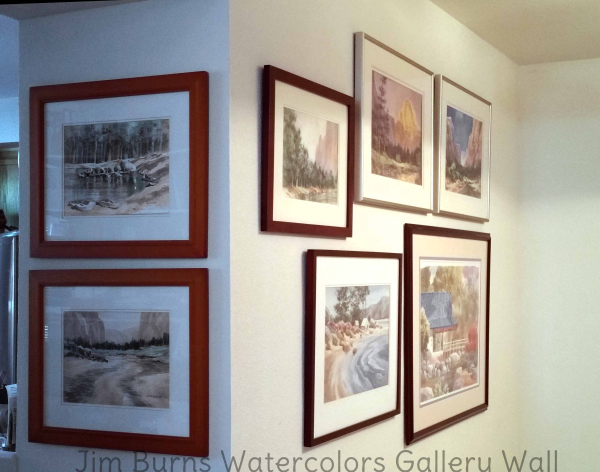 Jim burns watercolors gallery wall bennett home 2